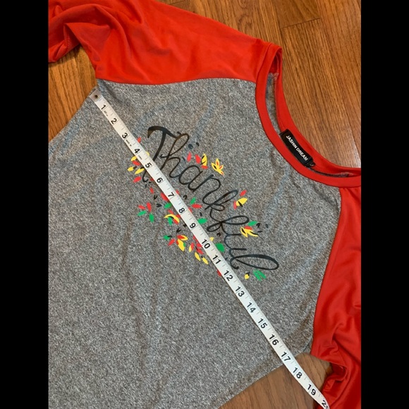 Jashin Dream “ Thankful “ Long Sleeve Top Fall Autumn Thanksgiving. Sz L EUC! - Picture 5 of 8